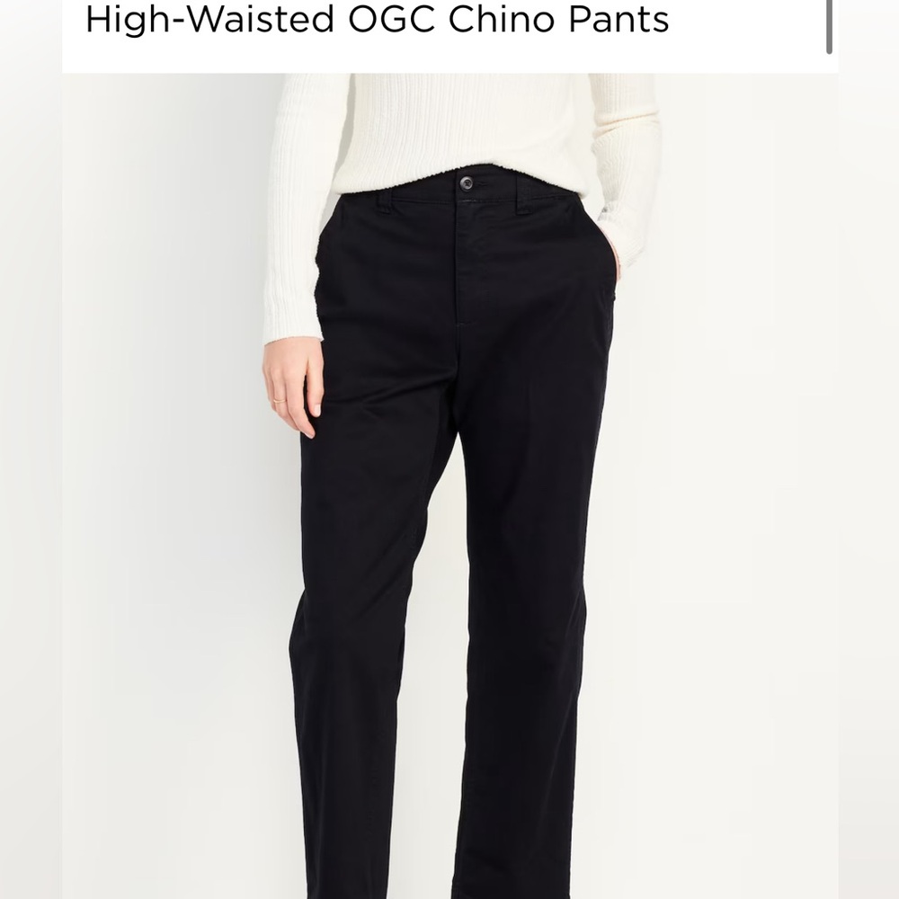 High Waisted Chino Pants Large